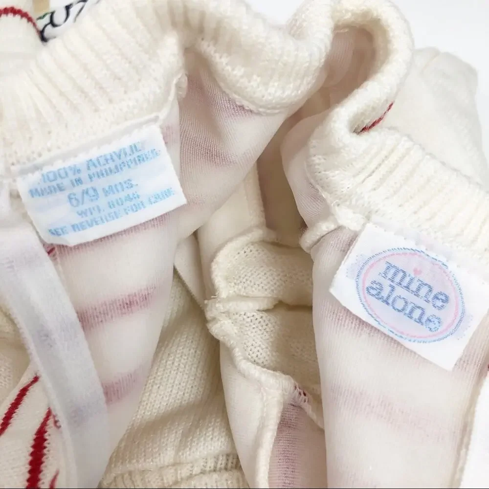 Vintage Mine Alone Sweater Knit One Piece Baby Footsie